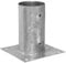 Galvanised Bolt Down Circular Round Post Support Base for Pergola Terrace Gazebo Pack of: 1 Diameter: 100mm