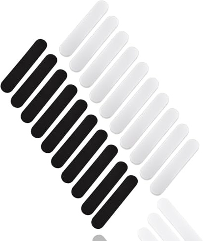 ieron 20 Stück Hutgrößenreduzierer aus Schaumstoff, Hutgrößenband, atmungsaktives selbstklebendes Klebeband für Hüte, Kappen, Schweißbänder, Schwarz und Weiß