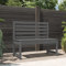 CIADAZ Gartenbank, Sitzbank Outdoor, Parkbank, Balkon Bank Kleiner Balkon, Garten Bänke, Park Benches, Grau 109 cm Massivholz Kiefer