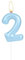 Sparkling Light Blue 1st Birthday Number Candle, Pearl Blue Number 2 Cake Candle, Birthday Cake Topper Cupcake Girl Boy, Wedding Anniversary Decoration