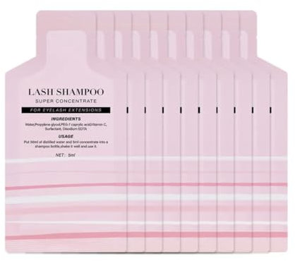 ANNAFRIS Wimpernverlängerung Shampoo Schaum 10Pcs Pinsel Reinigungsschaum Concentrate Mousse Wimpern Shampoo Sanfte Reinigung Lash Shampoo Foam