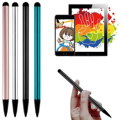 EORPAVU Stylets pour téléphones portables,Stylet capacitif à double extrémité, stylet résistif pour écran tactile, compatible avec les ordinateurs, téléphones mobiles et tablettes (4 pièces)