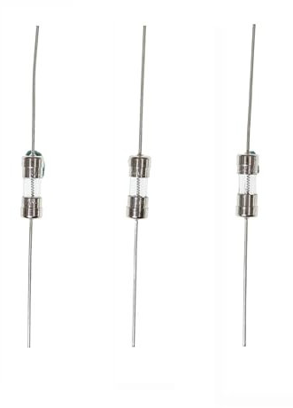 HUABAN 20 Stücke 5A 5 Amp 3.6 * 10mm 250V Glas-Sicherung träge mit Anschlussleitungen