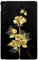 Floral Case for Lenovo Tab M8 4th Generation Cover, TB-300FU, Lenovo M8 4th Tablet Case 8 Inch for Women with Soft TPU Reinforced Corner Slim Shockproof Black Cover Golden Roses Design