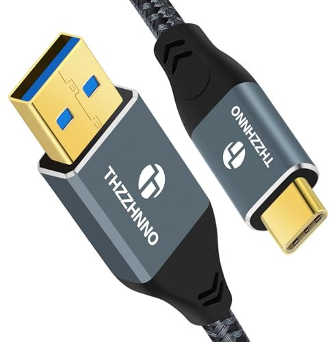 Thzzhnno Câble USB C vers VGA 3M, Conversion USB Type C vers VGA 1080P@60Hz pour Ordinateurs Portables, téléphones Portables, tablettes, téléviseurs HD, moniteurs et projecteurs
