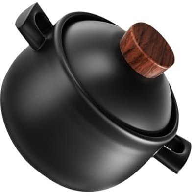 LALADEFIEE Cacerola Para Cocción Lento Olla De Cocina De Gran Capacidad Para Guisos y Compatible Con Cocinas De Gas y Vitrocerámica