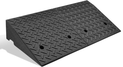 DNA Motoring 1pcs 5.7 Rise Rubber Curb Ramp Heavy Duty Loading Driveway Ramp Threshold Ramp 38.6 L x 14.8 W x 5.7 H for Loading Dock, Warehouse, Motorcycles, Cars, TOOLS-00647