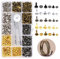 180Teilig Leder Nieten Set,3 Größen Ledernieten,Buchschrauben,Gürtel Nietenzange Set Kleidung,Doppelkappennieten,Schraubnieten,Hohlnieten mit Fixierung Werkzeug für DIY Leder Handwerk Gürtel Reparatur
