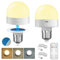 Lamptobe Aufladbare Glühbirne mit Fernbedienung, 3 Farben E27 Dimmbar LED Glühbirne mit Batterie, mit Magnetische, Timing-funktion Für Notlicht, Nachtlicht, Camp, Nicht Verkabelte Lampen-2 Stück