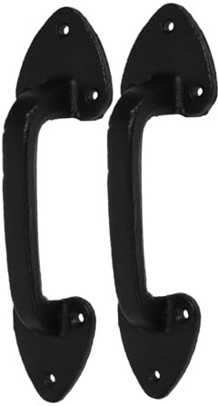 ORFOFE 2pcs Garage Door Handle Sliding Barn Door Gate Pull Handle Black for Stairs Gate Garage