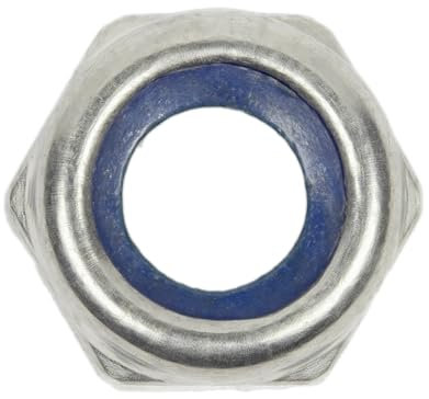 Dadi di sicurezza M5 in acciaio inox A2 V2A, antiruggine, DIN 985/ISO 10511, 25 pezzi, fissaggio di alta qualità per metallo, legno e altro ancora, ideali per modellismo, artigianato e industria