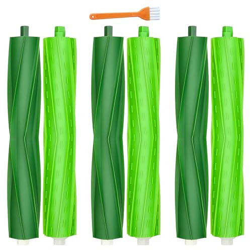 APZOVO Recambios Cepillo Principal para iRobot Roomba E & I Serie i7 i7+ i7 Plus /i3 i3+ /i4 i4+ /i6 i6+ /i8 i8+ /E5 /E6 /E7, 6 Cepillos de Goma Accesorios