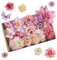 Joyblossom 35 Stück Rosa Kunstblumen zum Basteln, 3-10.5cm Seidenblumen Klein, Künstliche Blütenköpfe, Kunstblumen Frühling, für DIY Basteln Scrapbooking Hochzeit Brautstrauß Home Handwerk Deko, Rosa