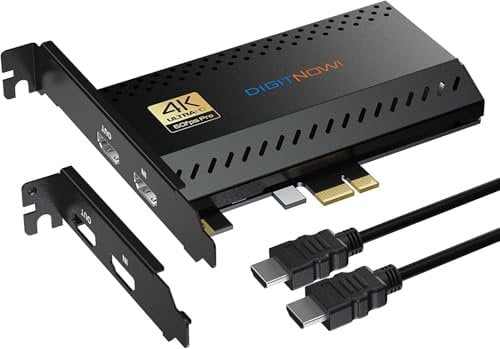 Interne Capture Card, PCIe Capture Card, Stream und Record in 4K60 mit ultraniedriger Latenz, funktioniert mit PS4, PS5, Xbox, Nintendo Switch, in OBS, YouTube, für PC Windows