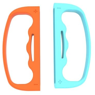 Générique Bracelet de poignées de main pour Switch2 J-Con Controller, Jeu de boxe de fitness Hanlde Support pour Switch 2 Accessoires (Orange-Bleu)