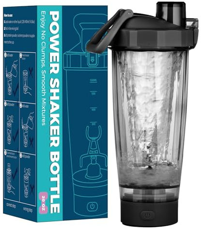 KOOSREEL Electric Protein Shaker Bottle, USB C Rechargeable Premium Vortex Protein Shake Mixer, BPA Free, Shaker Cups for Protein Shakes & Meal Replacement Shakes, 550ML