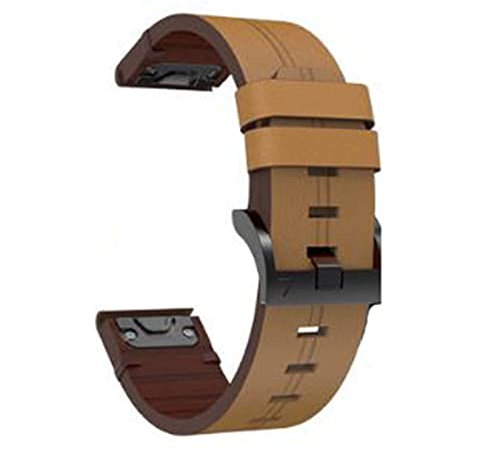 Leder QuickFit Watch Bandgurt für Garmin Fenix ​​7x 6x 5x 3 3 Stunden Armband Armband für Garmin Fenix ​​7 6 5 935 945 Uhr 22 26 -mm -Riemen