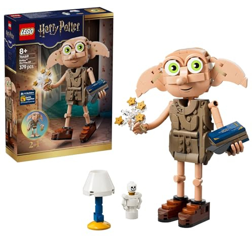 LEGO Harry Potter Dobby, der Freie Elf Spielzeug - Modellbau umbaubar in eine Kreacher Figur - DIY Kinderzimmer Deko - Geschenk für Mädchen, Jungen und Fans ab 8 Jahren - 76469