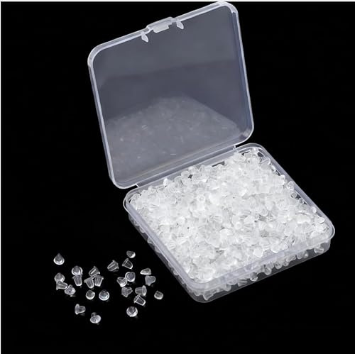 2000 Stück Ohrring Verschluss für Damen,Silikon Ohrring Stopper,Universell für DIY Schmuck & Schmuckherstellung