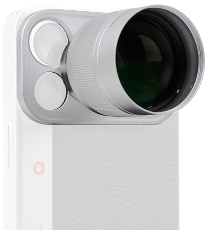 PGYTECH 2X Teleobjektiv für iPhone 17 Pro, RetroVa Vintage Imaging Kit mit Objektiv-Adapterring & Tasche, Professioneller Optischer Extender für Kinoreife Fernaufnahmen
