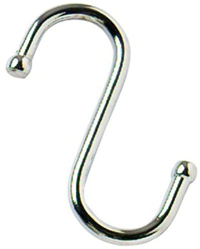 Merriway BH00184 100 mm Verchromter Küchen-S-Haken, Weiß, 4 Stück
