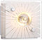 LED Wandlampe Wandleuchte Muster Glas Chrom Kristalle H 10 cm Wohnzimmer Schlafzimmer