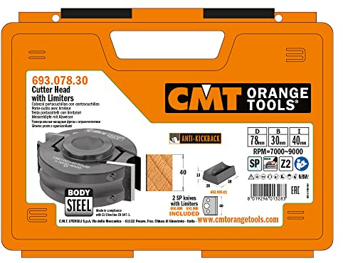 CMT ORANGE TOOLS 693.078.30 - STAHL-MESSERKOPF MIT ABWEISERN D=78X40 F=30