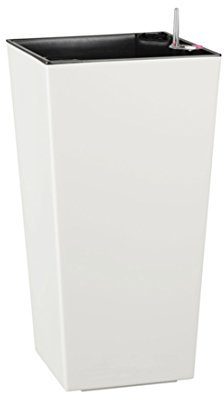 Dehner Elise – Maceta con sistema de autorriego, plástico, aprox. 36 X 20 X 20 CM, color blanco