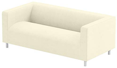 Der strapazierfähige Klippan-Bezug aus Baumwolle ist maßgeschneidert und passt auf IKEA Klippan Loveseat-Schonbezug, Sofabezug Ersatz. (Baumwolle beige)
