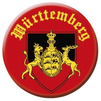 Button Anstecknadel - WÜRTTEMBERG - 03700 - Gr. ca. 2,5 cm - mit Aufdruck