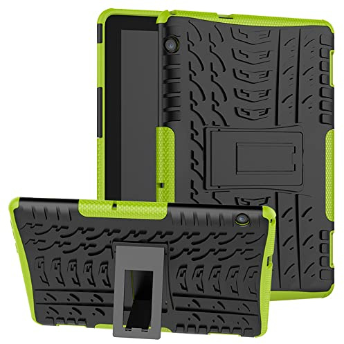 LiuShan MediaPad T5 Custodia, Protettiva Shockproof Rigida Dual Layer Resistente agli Urti con cavalletto Caso per 10.0 Huawei MediaPad T5 10-inch 2018 Tablet,Verde