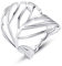 VIKI LYNN Bague pour femme en argent sterling avec feuille