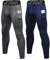 LNJLVI Kompressionshose Herren Sport Leggings Atmungsaktive Trainingshose für Jogging Fitnessstudio Laufen (Navy-Grau,L)