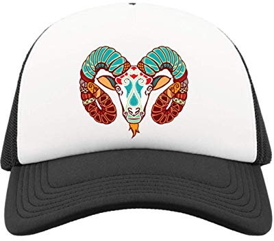 Iprints Psychedelic Abstract Goat Graphic Trucker Baseball Cap One Size
