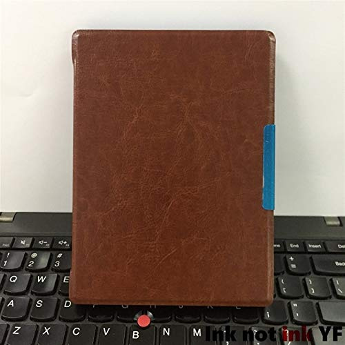 DLRSET Coque Unique pour eBook Reader, Housse en Cuir for Kobo Aura HD 6,8 Pouces Flip Protection en Cuir PU Cuir Couverture, Faire la Lecture Plus Facile (Color : Brown)