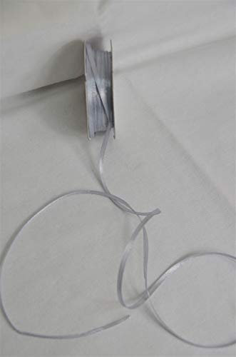 Schnooridoo Satinband 3mm/ 6mm/ 12mm/ 25mm/ 38mm/ 50mm viele Farben Geschenkband Hochzeit Weihnachten Geburtstag Schleifenband Dekoband (Silber, 3mm x 50m)