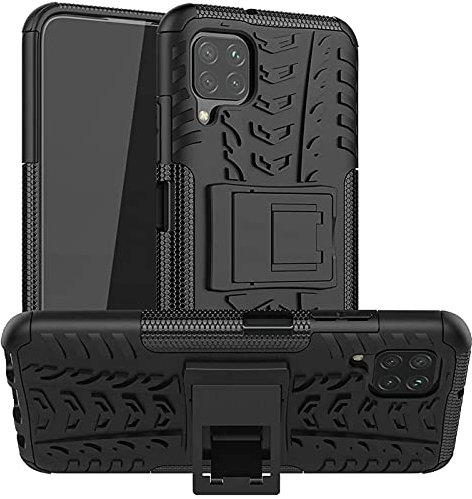 Verco Schutzhülle für Huawei P40 Lite Hülle, Armor Outdoor Handyhülle für Huawei P40 Lite Case Panzer Hardcase [Cover geeignet für Baustelle], Schwarz