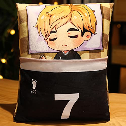 Jilijia Anime Haikyuu Plüschtiere Miya Asumu Plüschpuppe, 36 x 27 cm, als Geschenk für Kinder, Heimdekoration, Dekoration