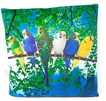 Cornelißen Stoffkissen - Wellensittiche - 35x35