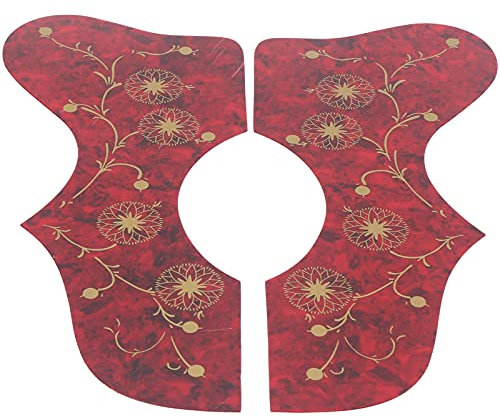 2 Stück Gitarrenschutz für Linke Rechte Hand Gitarren Pickguards Hartplastik Gitarrenschutzplatte mit vier Farben zur Auswahl Gitarrenschutzplatte für Gitarristen(rot)
