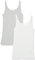 Amazon Essentials Women's Slim-Fit Thin-Strap Tank Top, Pack of 2, Light Grey Heather/White, S