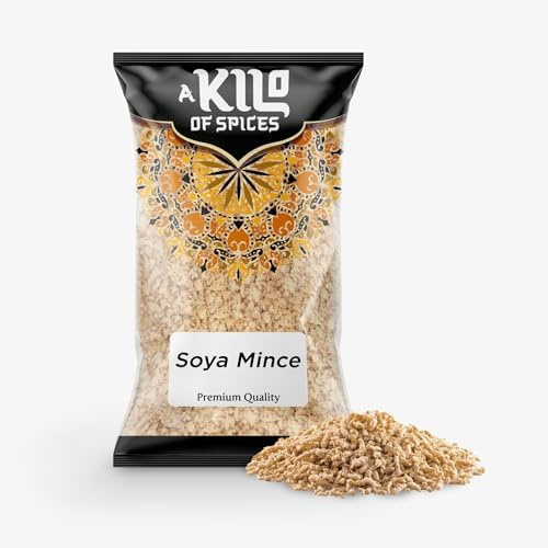 A Kilo of Spices Soya Mince 500g, Dried TVP, High Protein Vegan | Dried textured vegetable protein mince, plant-based meat alternative, ideal for bolognese, chilli, curries and tacos.