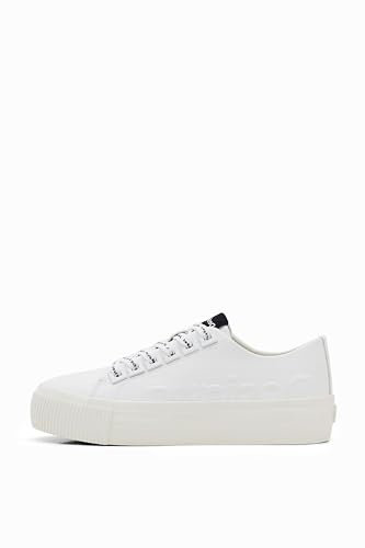 Desigual Damen Shoes_Street Half Logo 1000 White Sneaker, 41 EU