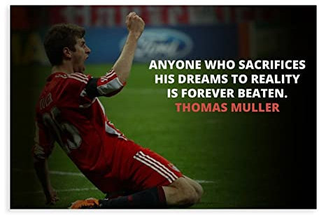 Thomas Muller Sportposter Star Art 4 Leinwand Poster Schlafzimmer Dekor Sport Landschaft Büro Raum Dekor Geschenk Unframe:30 x 45 cm