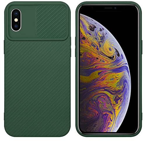 Cadorabo Hülle kompatibel mit Apple iPhone XS MAX Schutzhülle TPU Silikon Case Liquid Design mit Kameraschutz Slim Kratzfest Weiche Gummi mit Rundumschutz Case Hülle für iPhone XS MAX in Grün
