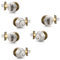 Probrico 6 Pack Single Deadbolt Stainless Steel Security Door Lock with Key Door Entrance Locker Safe Lock Satin Nickel