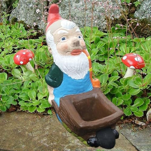 Garden Gnome ~ Roy ~ With Wheelbarrow Planter