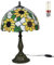 Uziqueif Vintage Tiffany Style Tischlampe W12 H19 Zoll, E27 Handcraft Sonnenblume/Tulpe/Rose Glasmalerei Lampenschirme Tischlampen für Schlafzimmer Wohnzimmer Nachttischlampe Office, Sunflower