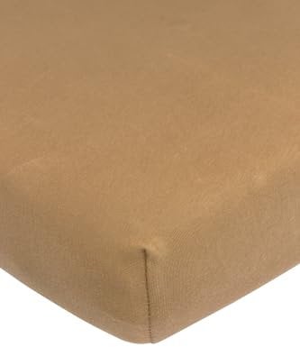 Meyco Home Basic Jersey Uni Spannbettlaken für 1-Person (Bettlaken mit weicher Jersey-Qualität, aus 100% Baumwolle, perfekte Passform durch Rundum-Gummizug, Maße: 90 x 210/220 cm), Toffee