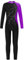 Doomiva Mädchen Turnanzug Ganzkörper Gymnastikanzug Glitzer Overall Sportbody Mit Strass Eiskunstlauf Anzug Langarm Leotard Violett 158-164